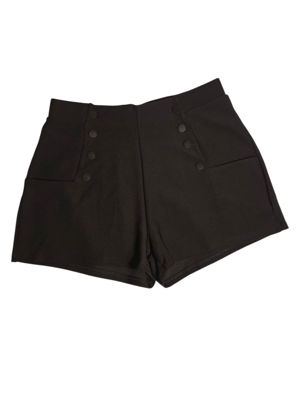 Classic High-Waist Black Women’s Stretchy Shorts Size M